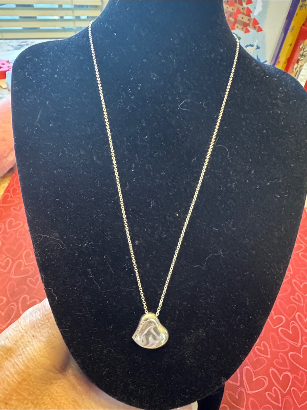 Tiffany & Co. Silver Peretti Heart Pendant Necklace